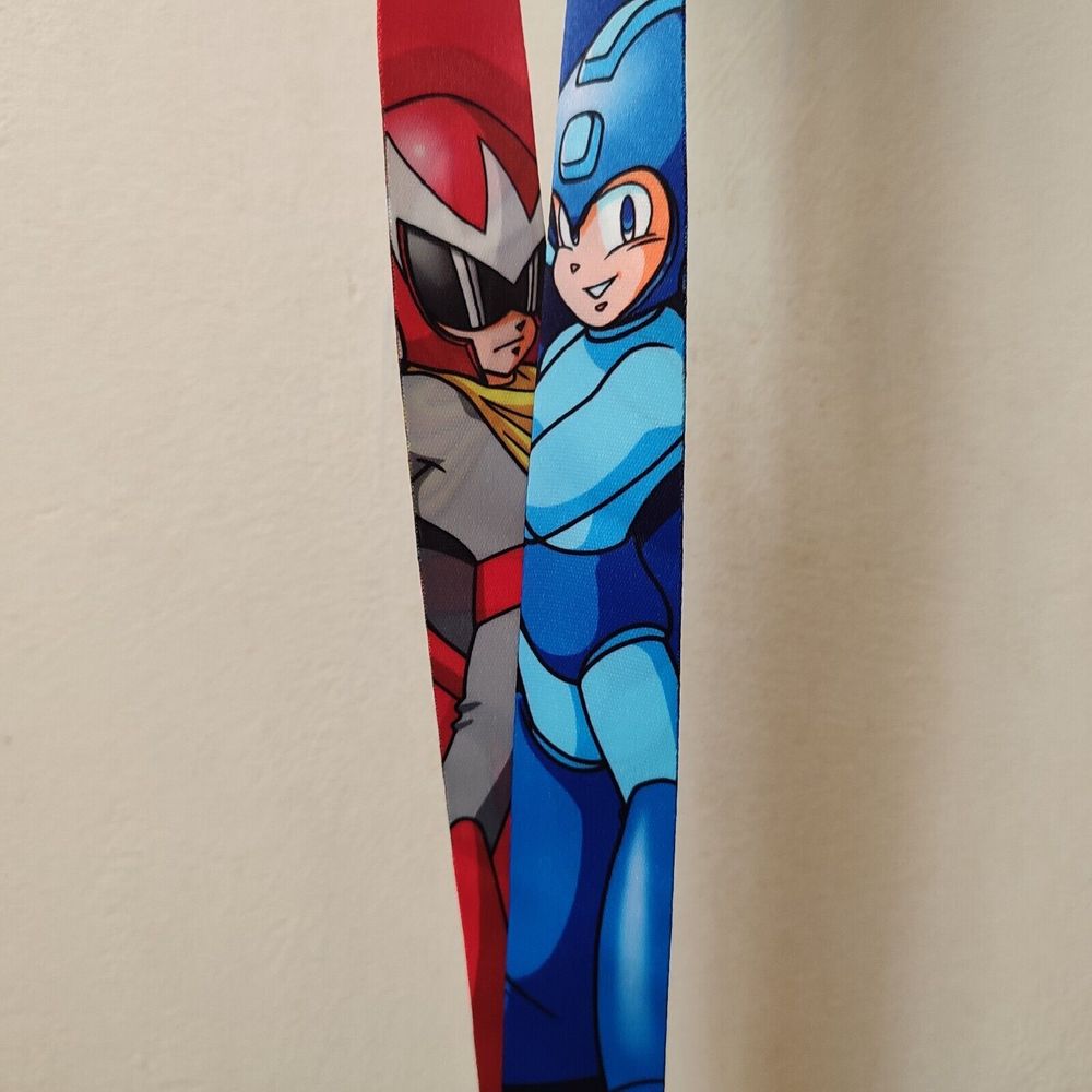 Mega Man & Proto Man Cloth Lanyard With Clasp Official Capcom Collectible